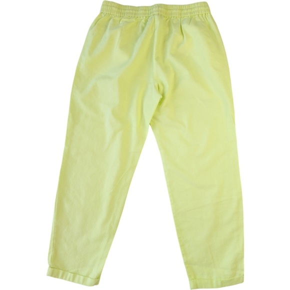 J.Crew factory bright neon yellow linen cotton blend pants size 8 - Picture 12 of 12